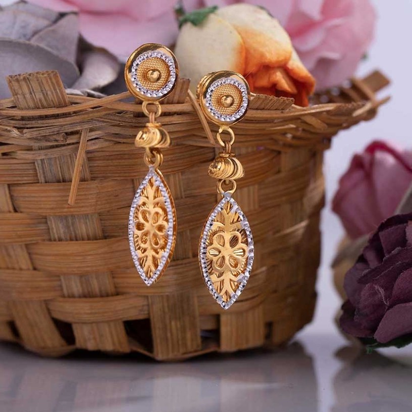 22k casting gold earring
