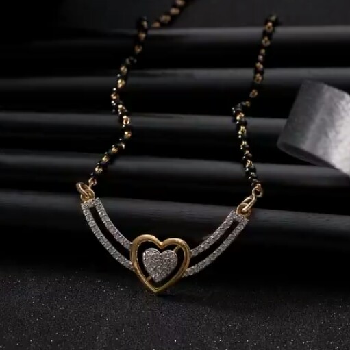 22k Gold Diamond  Mangalsutra