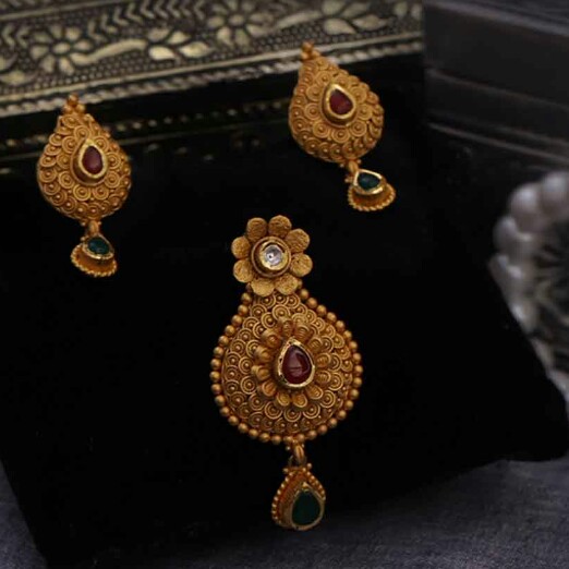 22k Jadtar pendant set Antique