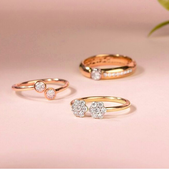 18kt Rose Diamond Ring