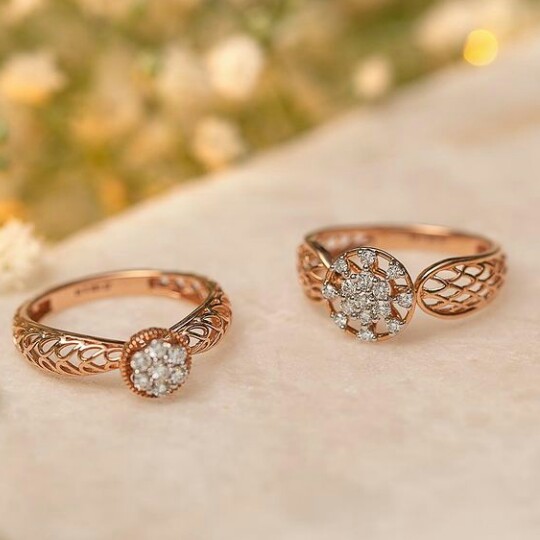 18kt Real diamond Ring women