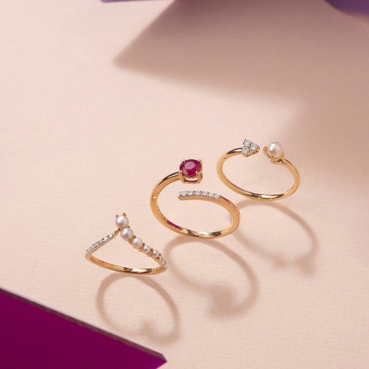 18kt Rose Gold and Diamond Ring For women