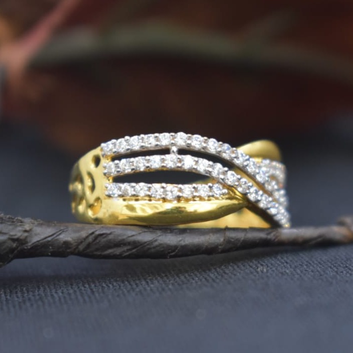 22KT Gold CZ Rings For Women MK-R09