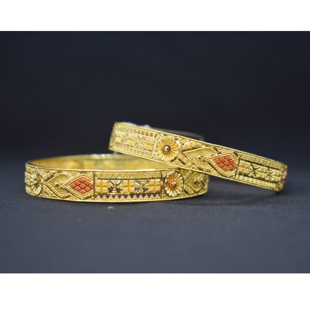 916 Gold Classic Bangle For Women MK-B06