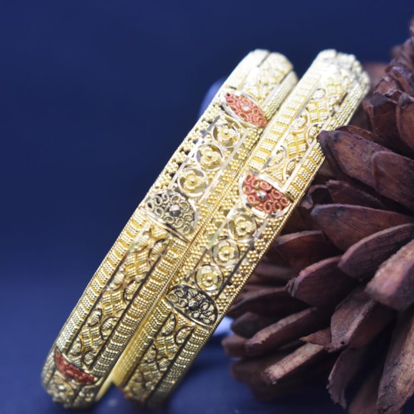 916 Gold Indian Design Bangle MK-B01