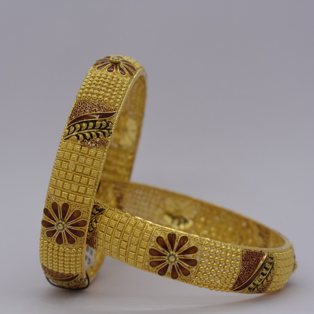 22kt Gold Calcutti Bangels