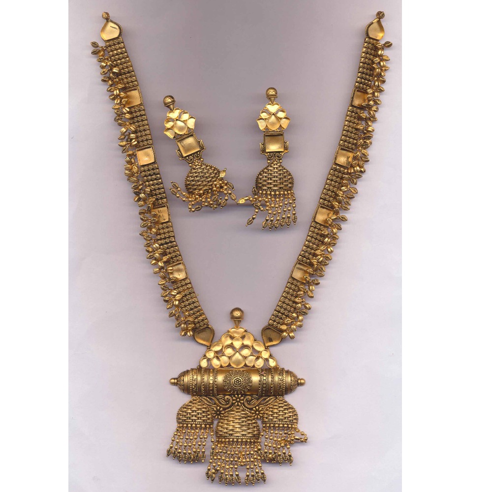 22Kt Gold Antique Bridal Hanihar PJ-N012