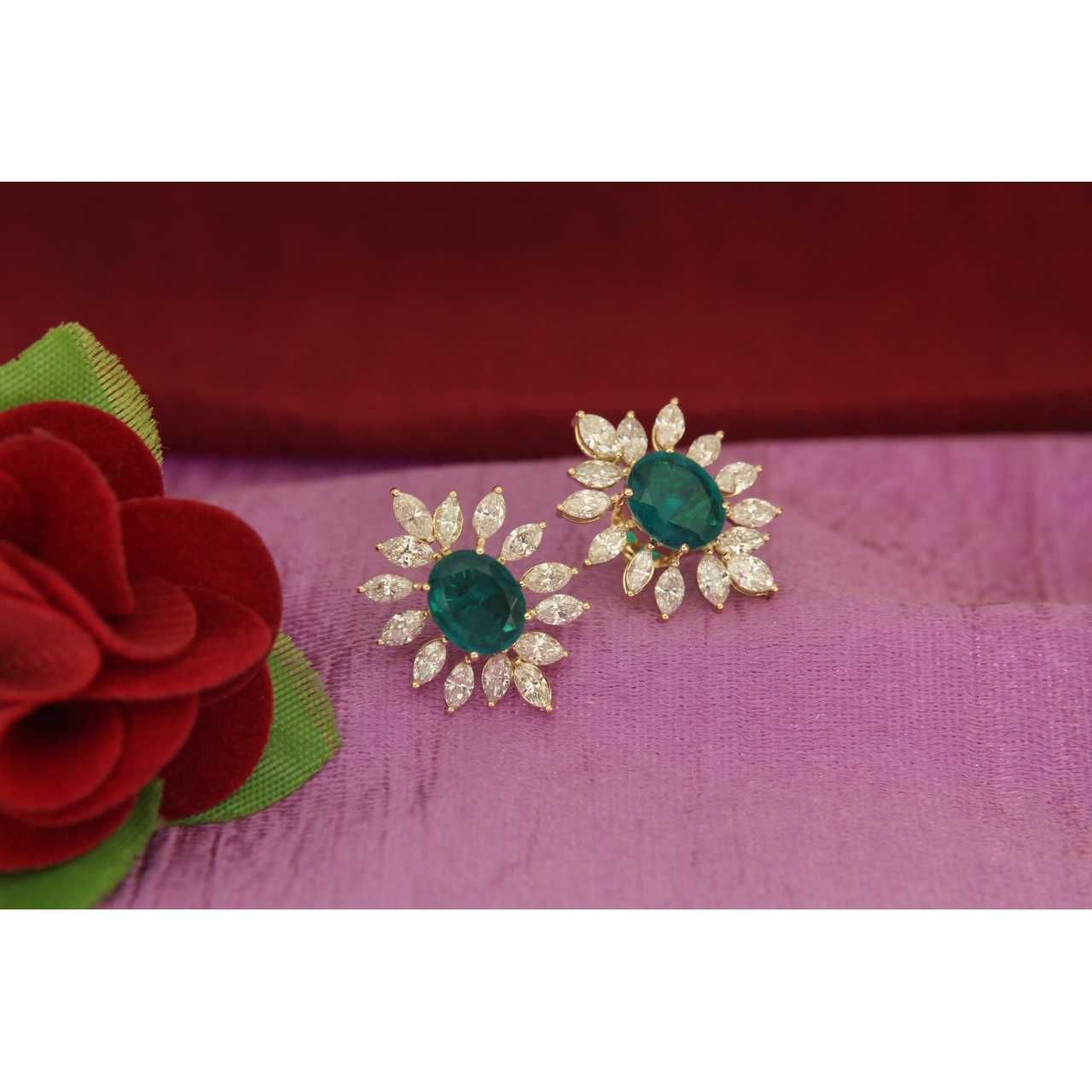 Beautiful Earrings Marquise Shape - Image 2