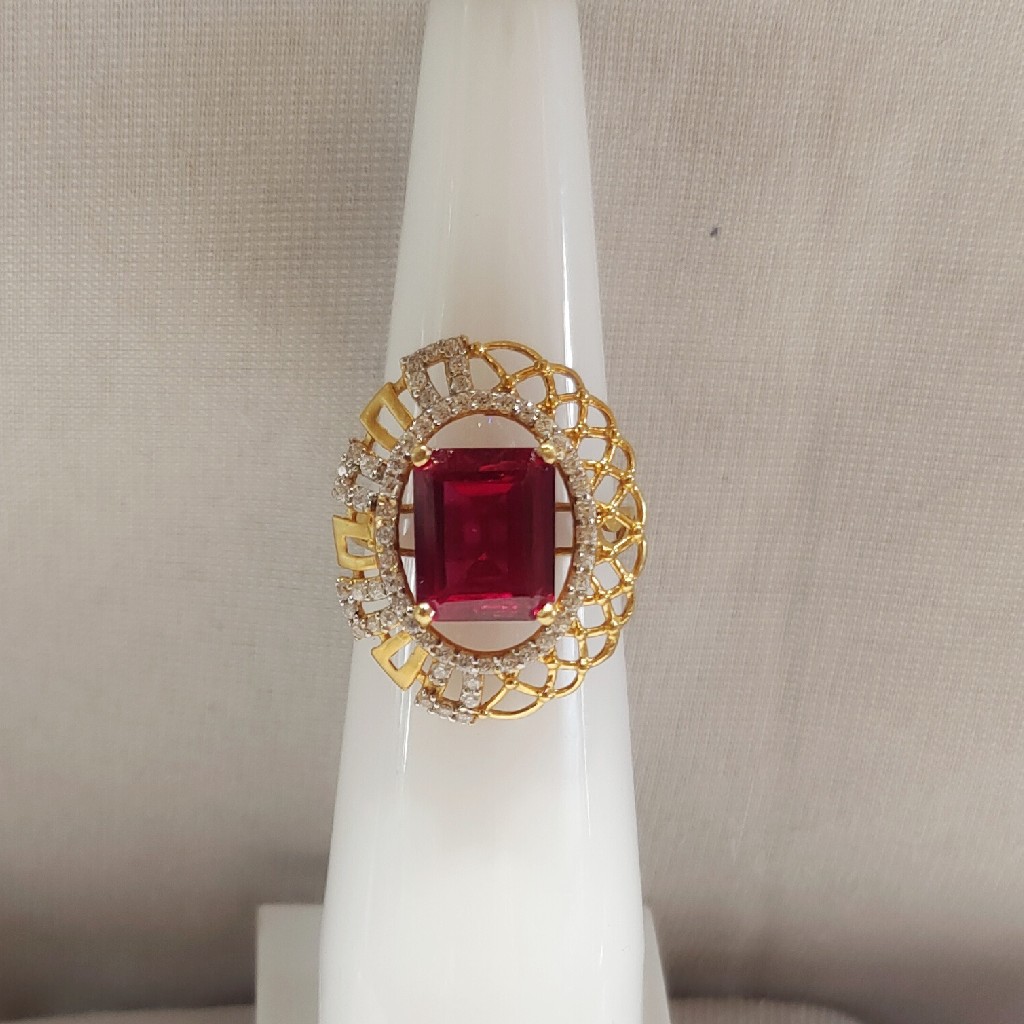 22 CRT 916 Hallmark Colour Stone Ring