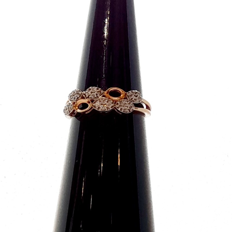 18 crt hallmark rose gold ladies ring