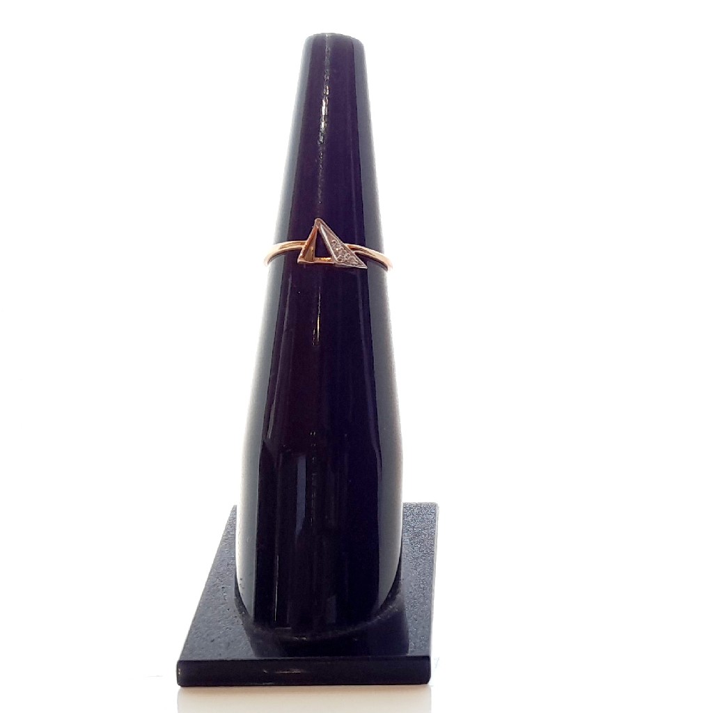 18 crt hallmark rose gold ladies ring