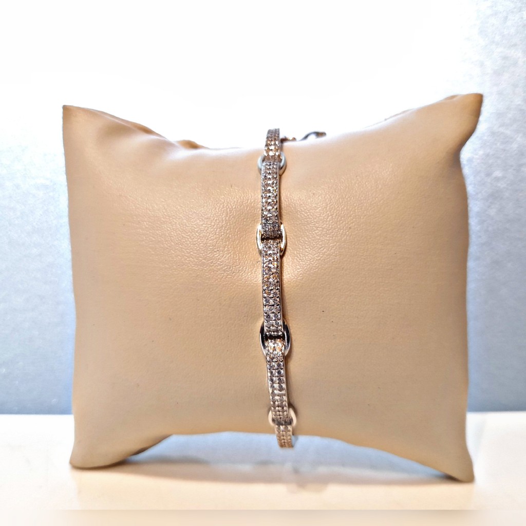 92.5 Sterling Silver Diamond Bracelet