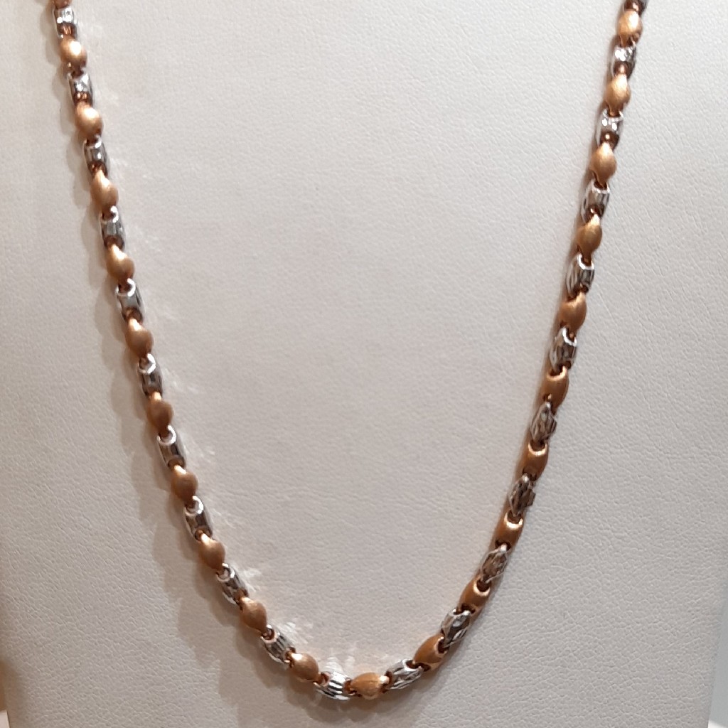 18kt fancy rose chain