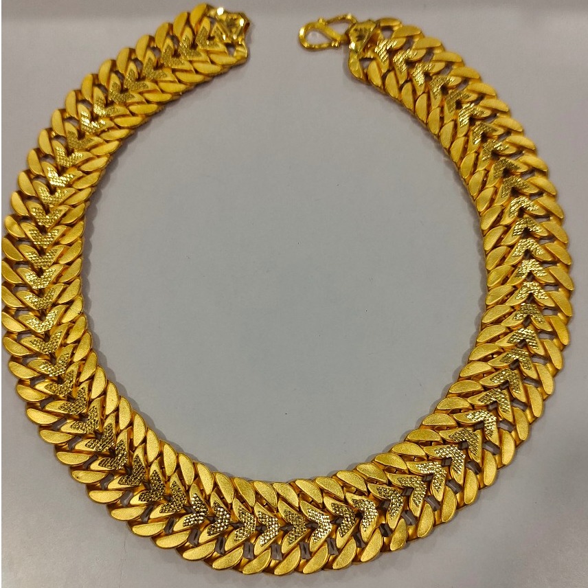 916 Gold Hallmark Broad Chain For Men