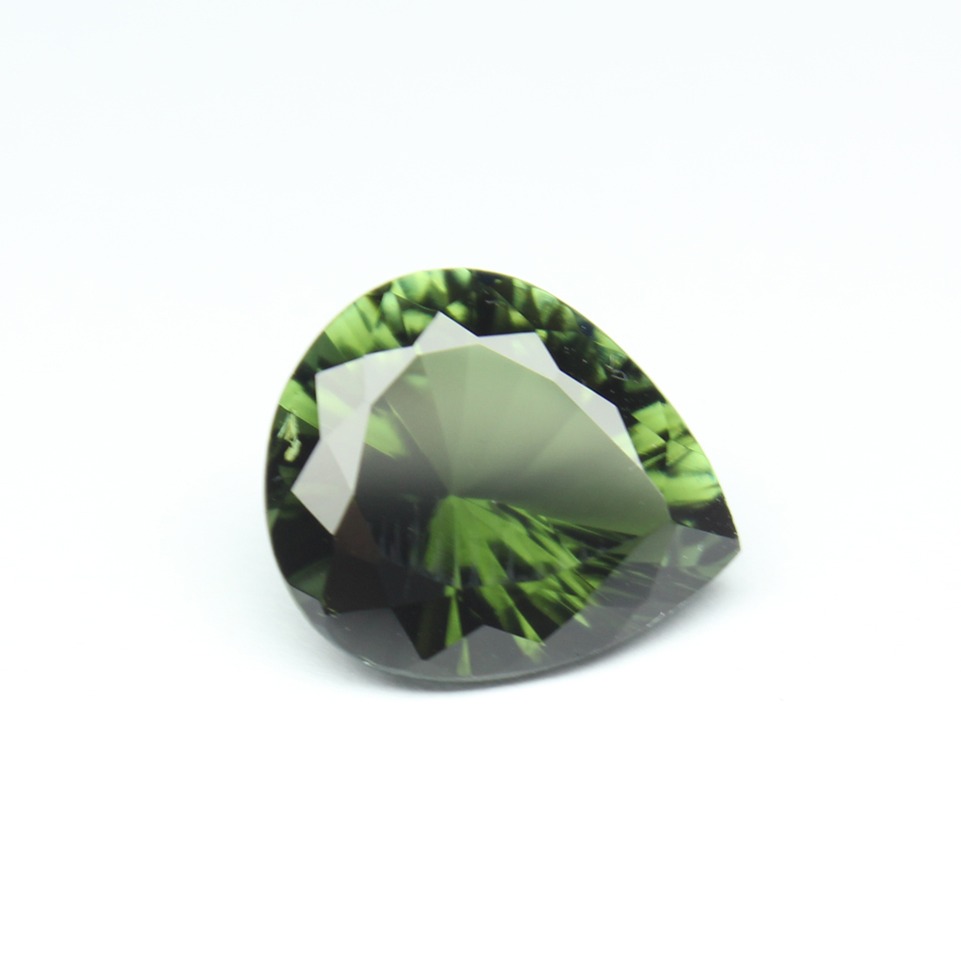 6.80ct heart shape green tourmaline gemstone