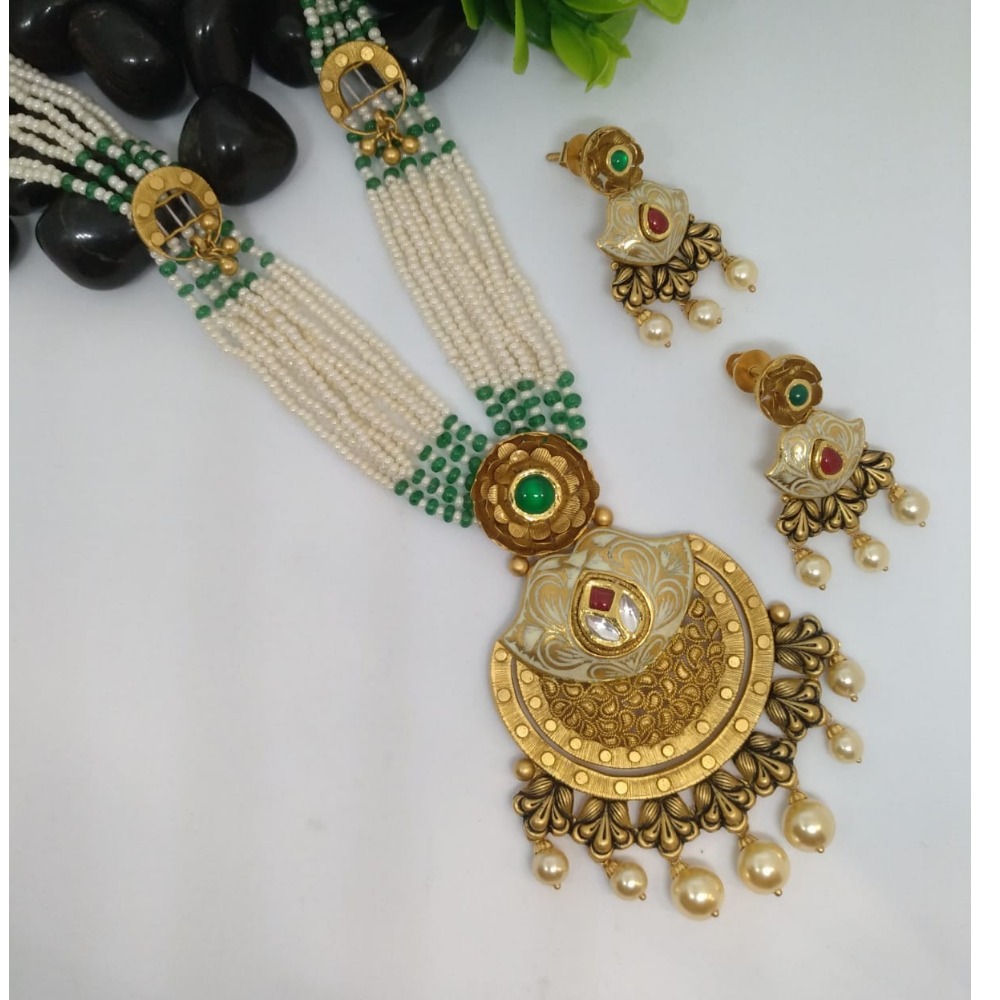 916 Gold modern necklace set gj-n022