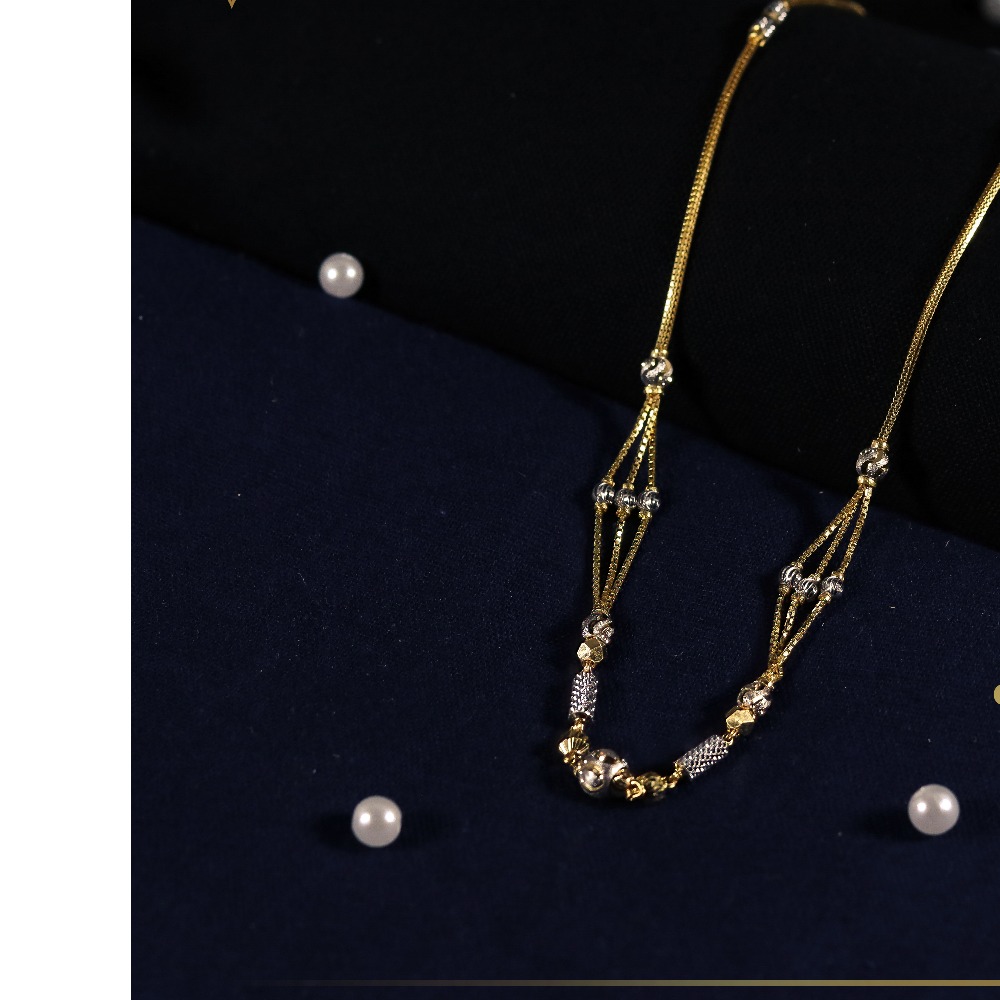 916 CZ Gold Hallmark Antique Design Chain