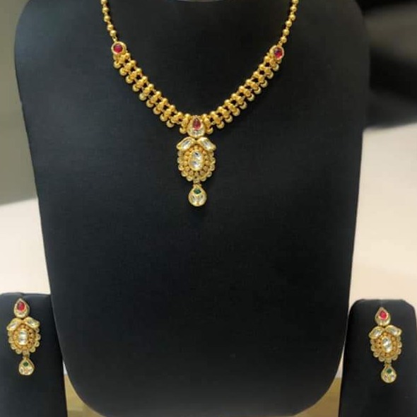 916 Gold Unique Design Necklace Set