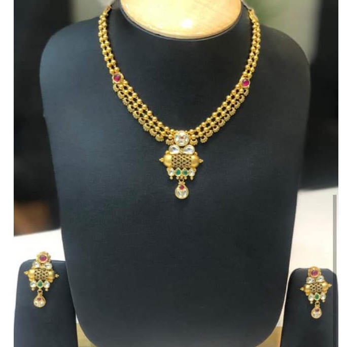 916 Gold Classic Design Necklace Set