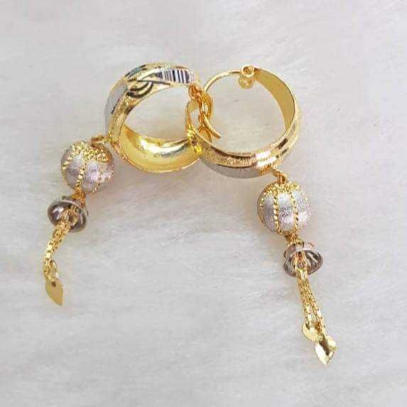 916 Gold Fancy Punjabibali Earrings Akm-er-173