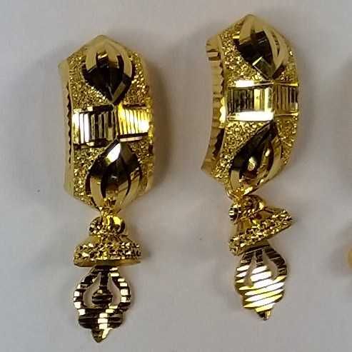 916 Gold Fancy Jtops Earrings Akm-er-135