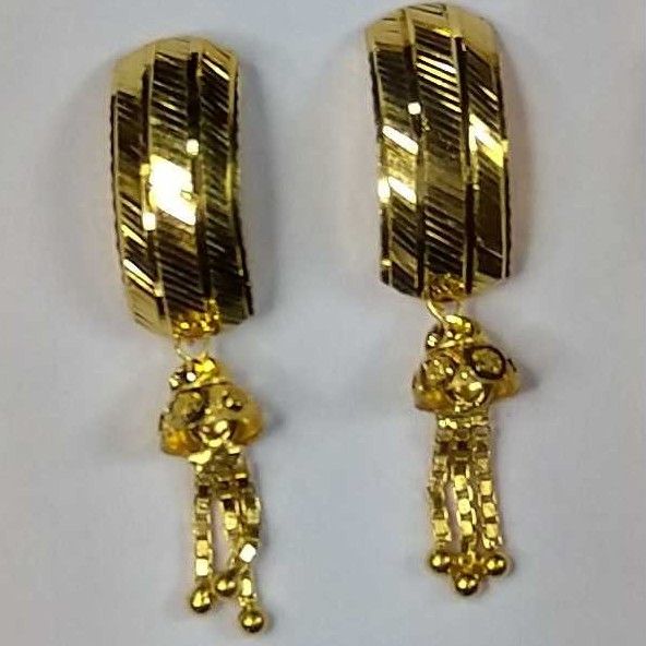 916 Gold Fancy Jtops Earrings Akm-er-121