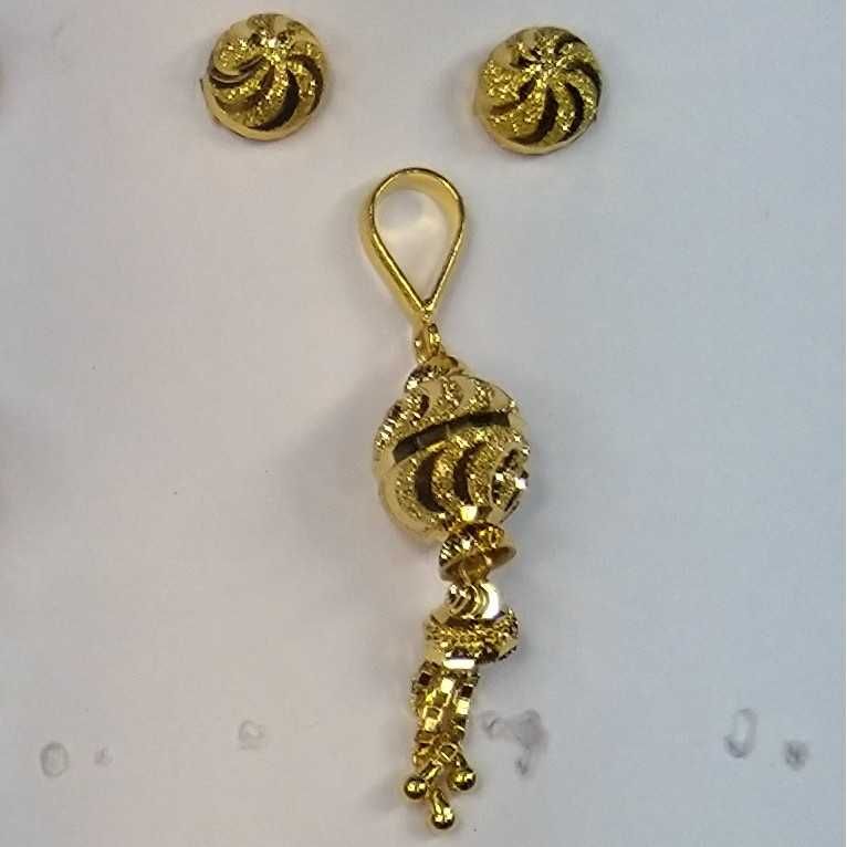 916 Gold Fancy Pendant Set Akm-ps-086