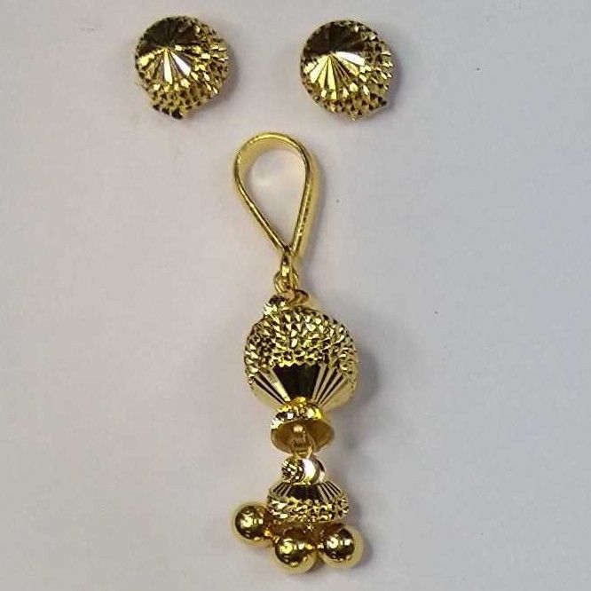 916 Gold Fancy Pendant Set Akm-ps-083