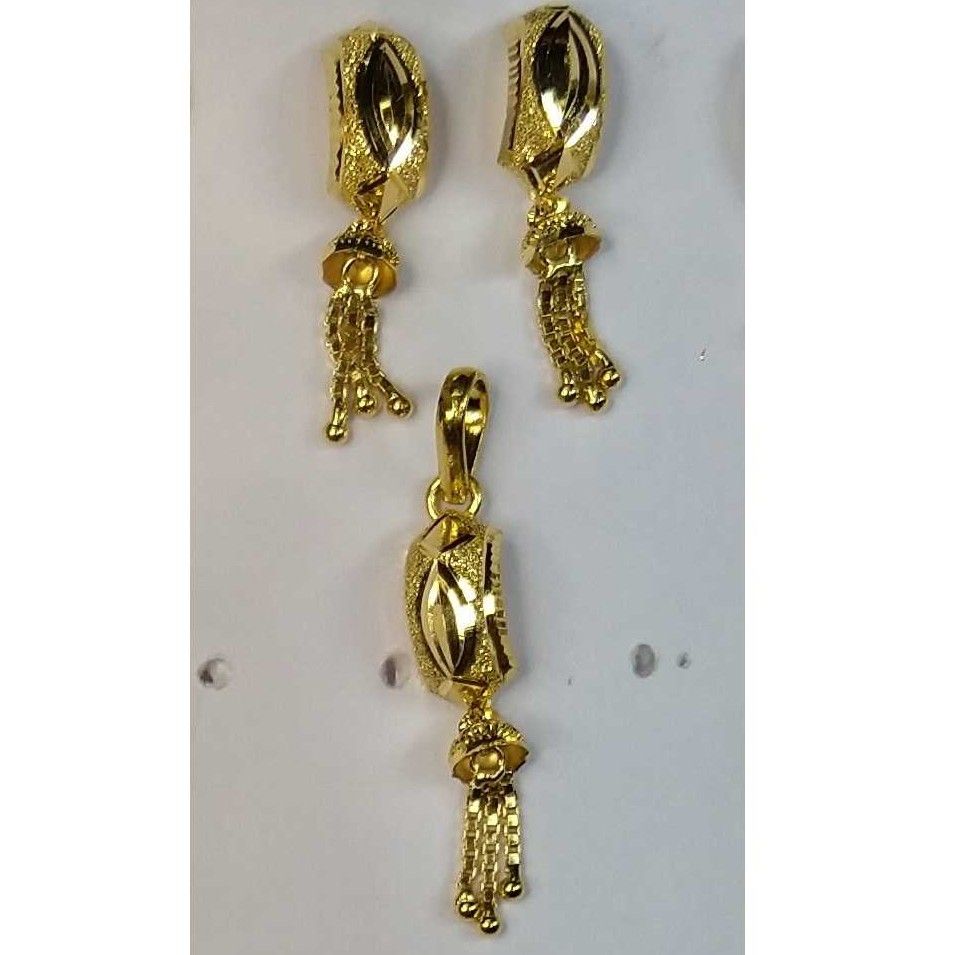 916 Gold Fancy Pendant Set Akm-ps-081