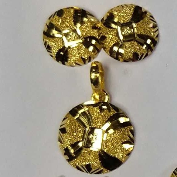 916 Gold Fancy Pendant Set Akm-ps-076