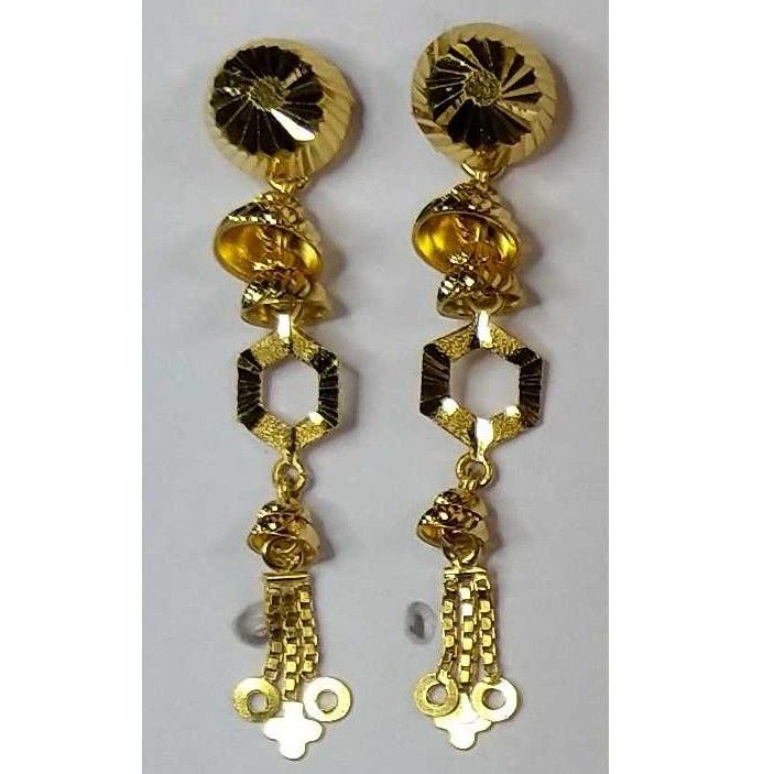 916 Gold Fancy Earrings Akm-er-073