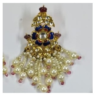 gold jadtar kundan pendant set-akm-ps-058 - Image 3