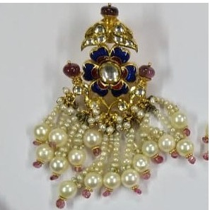 gold jadtar kundan pendant set-akm-ps-058 - Image 2