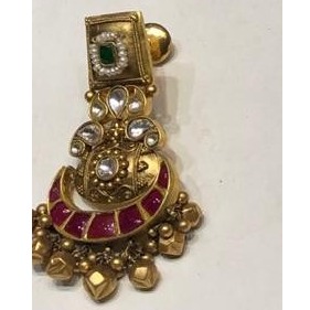 Antique jadtar kundan necklace set akm-ns-054