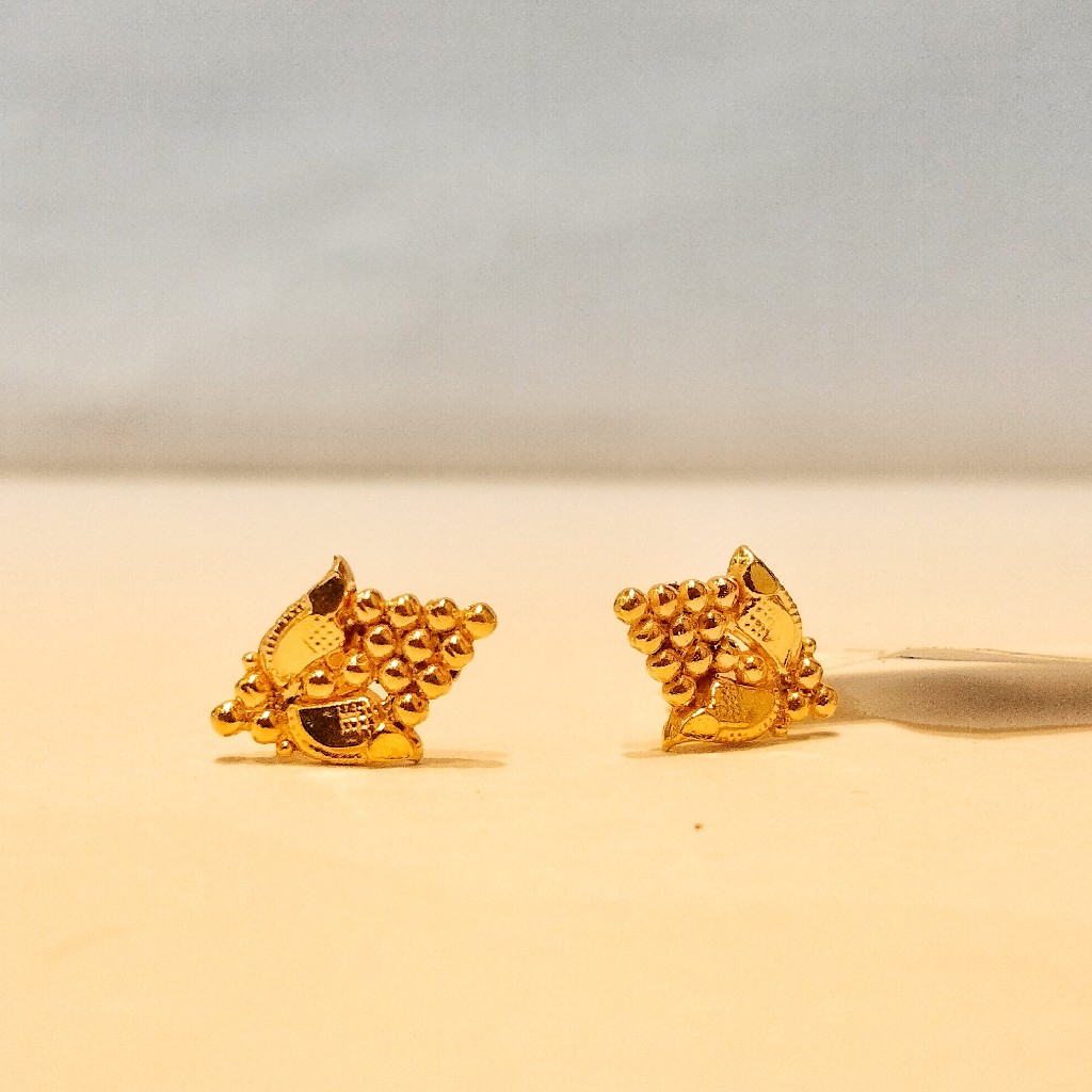 Gold 916 Hallmark Classic Design Earrings For Women