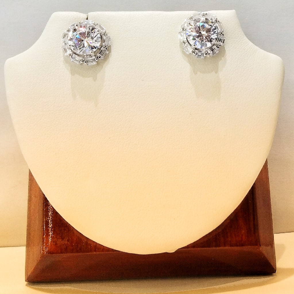 925 Sterling Silver Diamond classic Earrings