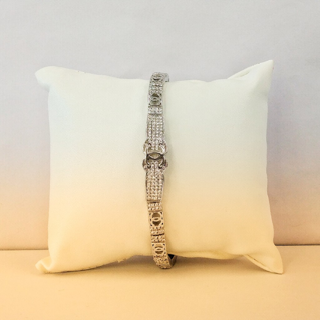925 Sterling Silver Classic Diamond Jents Bracelet