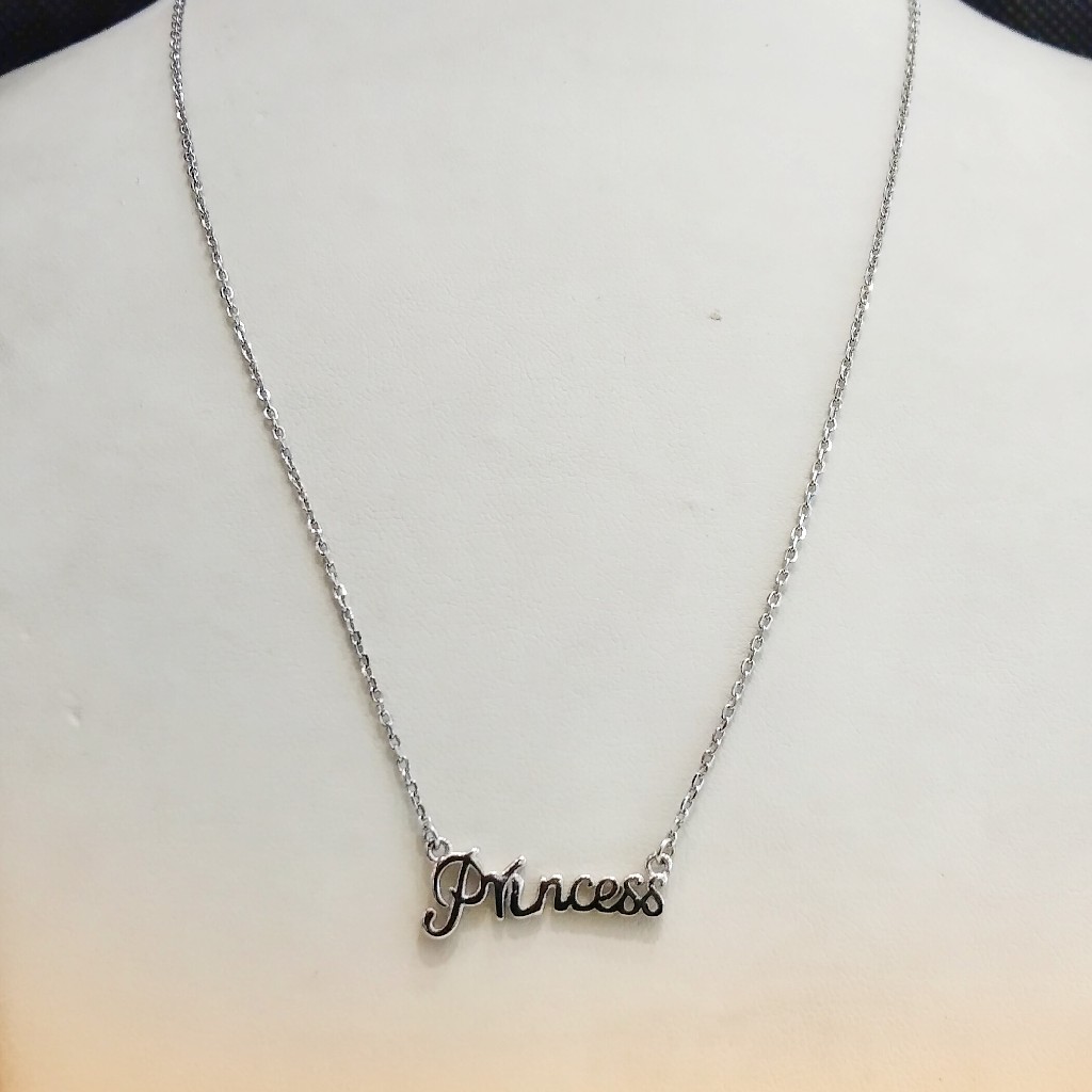 925 Sterling Silver Princess Name Pendant Necklace For Women - Image 2