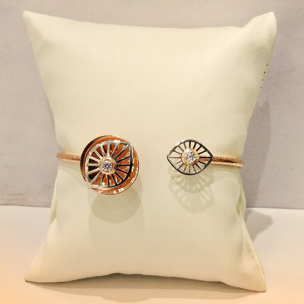 925 Sterling Silver Rose Gold Polish Bengals Style Bracelet