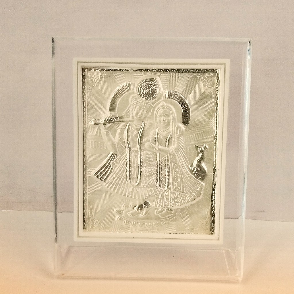 999 Silver Radha Krishna Frame For Gift