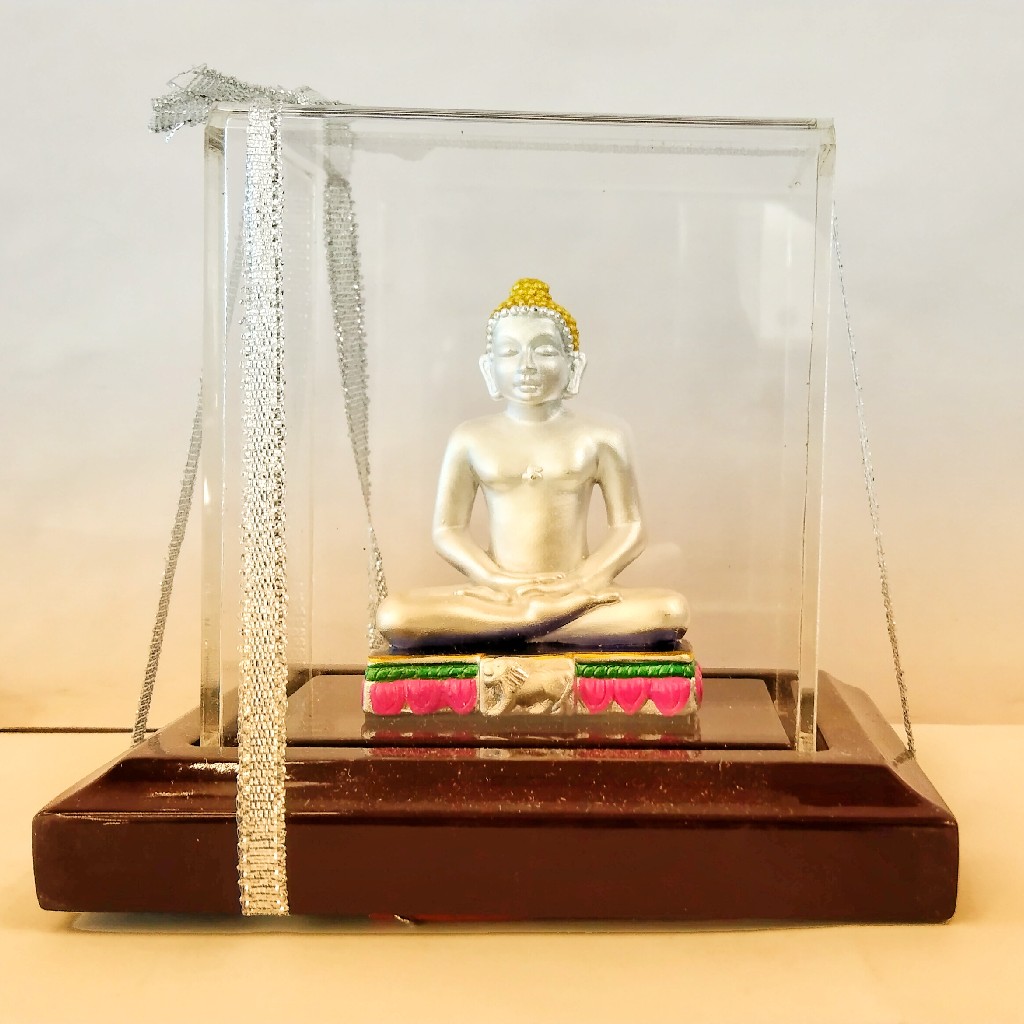 999 Emerald Mahaveer Silver Idol