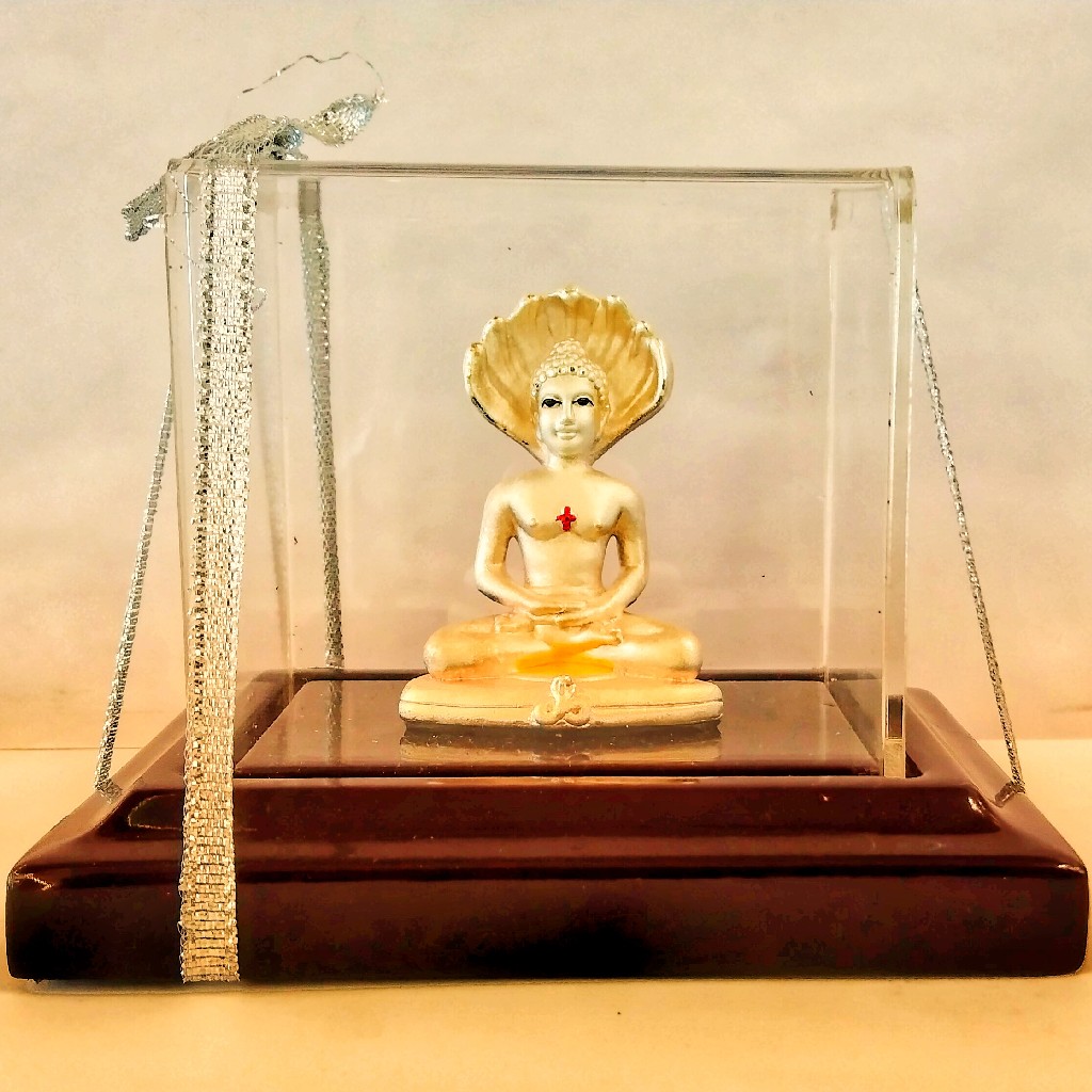 999 Emerald God Parshwanath Silver Idol