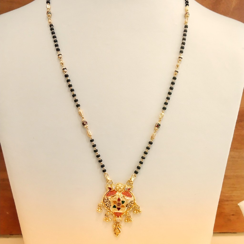 916 Hallmark kalkati Flower Pendant Mangalsutra