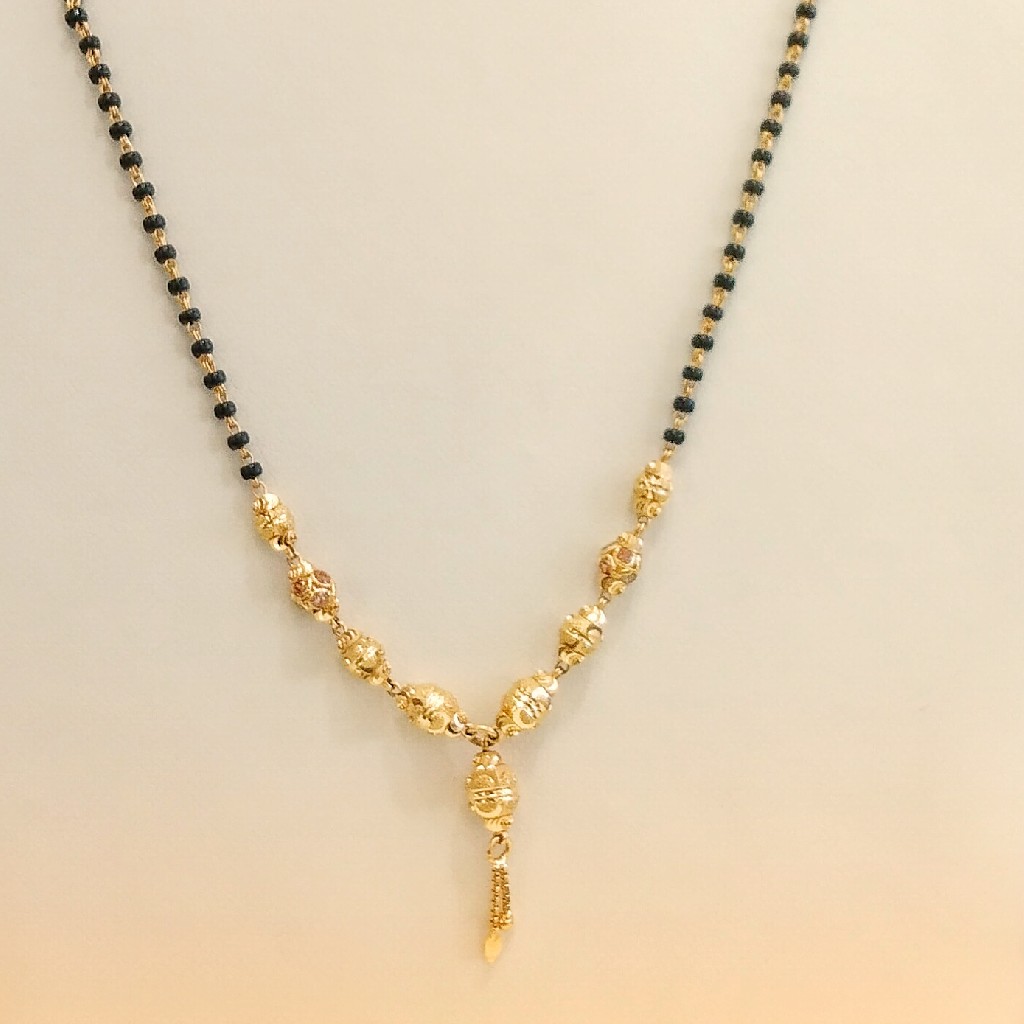 22k 916 Hallmark Regular wear Latkan Machine Cut Mangalsutra