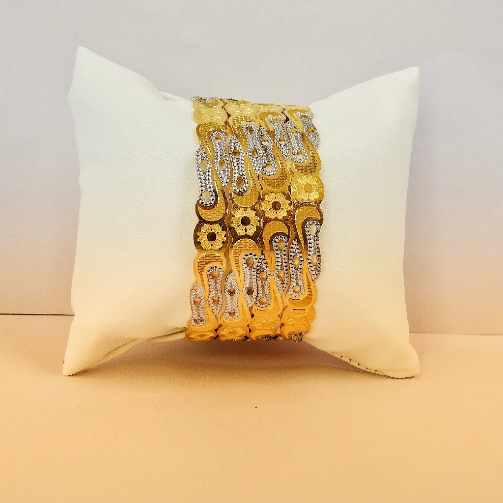 916 Hallmark Fancy Rodium Bangles - Image 2