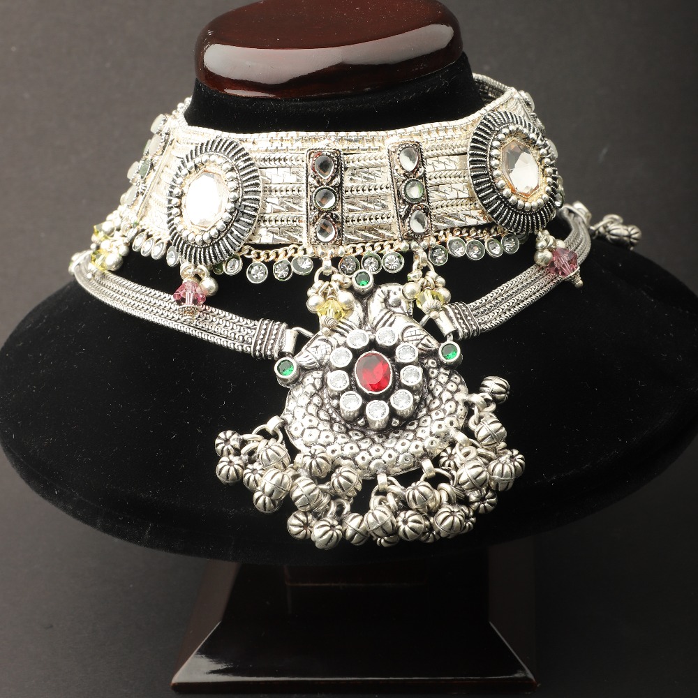 92.5% Pure Silver Attractive Choker set PJ-025