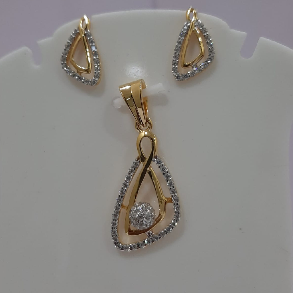 22k gold infinity symbol pendent set