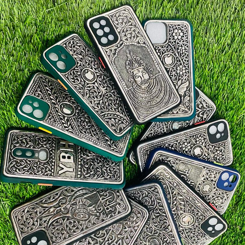 Silver Customised Mobile Cover