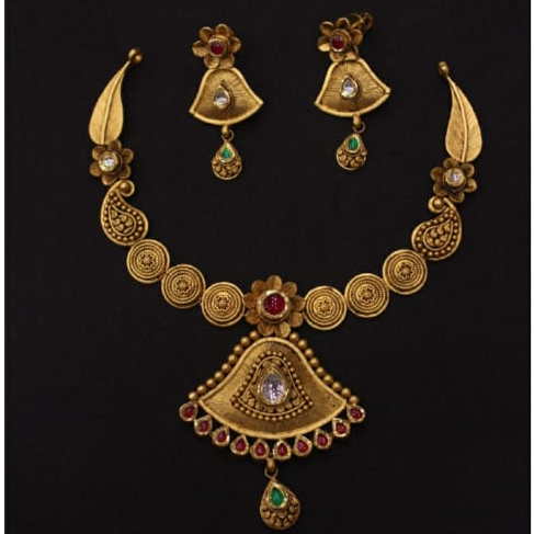 22K(916)Gold Ladies Antique Necklace Set