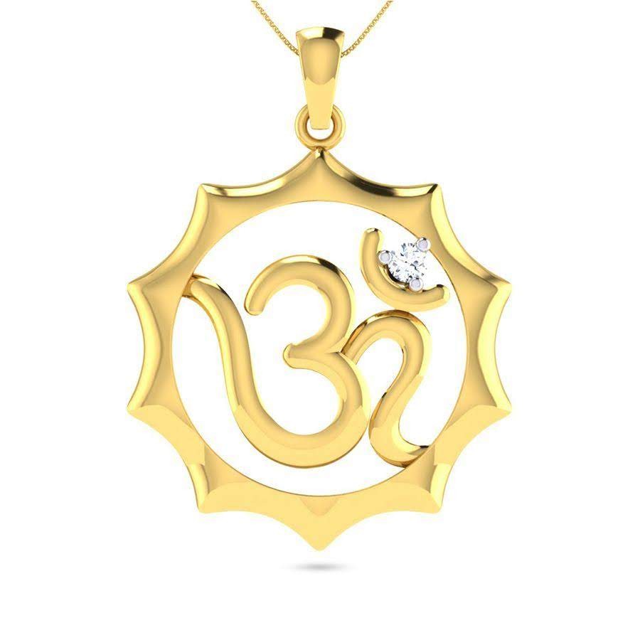22k(916)fancy om pendant
